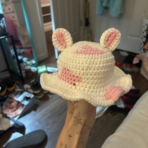 pink cow hat
